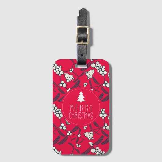 Kerst Jingle Bells Joyful Groeten Collectie Bagagelabel (Voorkant (verticaal))