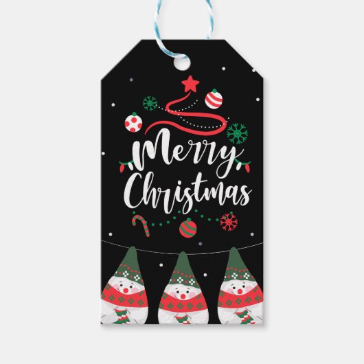 Kerst Jingle Bells Joyful Groeten Collectie Cadeaulabel (Voorkant)