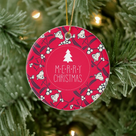 Kerst Jingle Bells Joyful Groeten Collectie Keramisch Ornament (Boom)