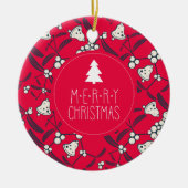 Kerst Jingle Bells Joyful Groeten Collectie Keramisch Ornament (Voorkant)
