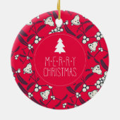 Kerst Jingle Bells Joyful Groeten Collectie Keramisch Ornament (Achterkant)
