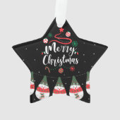 Kerst Jingle Bells Joyful Groeten Collectie Ornament (achterkant)