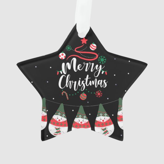 Kerst Jingle Bells Joyful Groeten Collectie Ornament (achterkant)