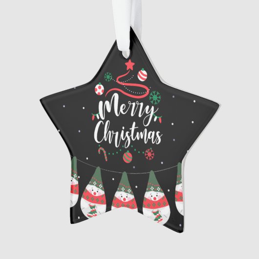 Kerst Jingle Bells Joyful Groeten Collectie Ornament (voorkant)