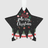 Kerst Jingle Bells Joyful Groeten Collectie Ornament (voorkant)
