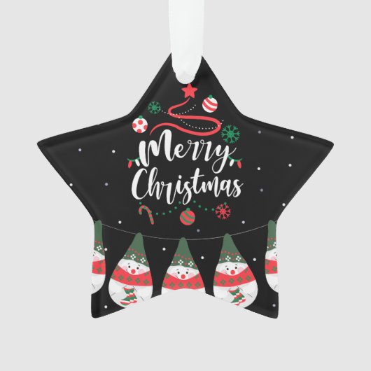 Kerst Jingle Bells Joyful Groeten Collectie Ornament (voorkant)