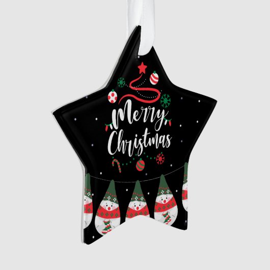 Kerst Jingle Bells Joyful Groeten Collectie Ornament (voorkant)