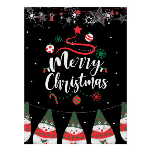 Kerst Jingle Bells Joyful Groeten Collectie Perfect Poster