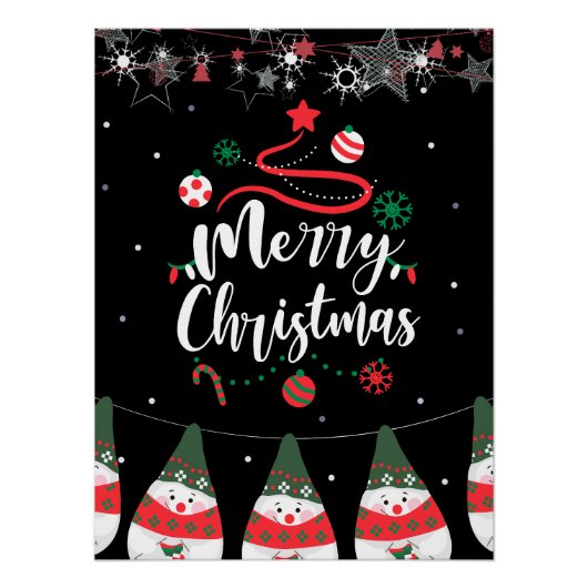 Kerst Jingle Bells Joyful Groeten Collectie Perfect Poster (Voorkant)