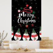 Kerst Jingle Bells Joyful Groeten Collectie Poster (Keuken)