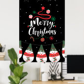Kerst Jingle Bells Joyful Groeten Collectie Poster (Thuiskantoor)