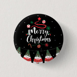Kerst Jingle Bells Joyful Groeten Collectie Ronde Button 3,2 Cm