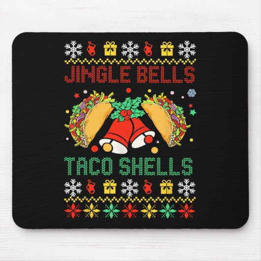 Kerst Jingle Bells Taco Shells Funny Family Ug Muismat (Voorkant)