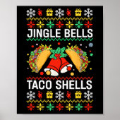 Kerst Jingle Bells Taco Shells Funny Family Ug Poster (Voorkant)