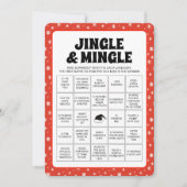 Kerst Jingle & Mingle Bingo spel Feestdagenkaart (Voorkant)