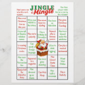 Kerst Jingle & Mingle Menselijke Bingo Spelbladen Flyer (Voorkant)