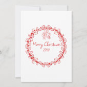 Kerst Jingle Mingle Rode Krabbel Doodles Kaart (Achterkant)