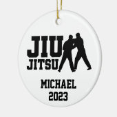 Kerst Jiu Jitsu gepersonaliseerd Keramisch Ornament (Links)
