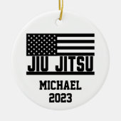 Kerst Jiu Jitsu gepersonaliseerd Keramisch Ornament (Voorkant)