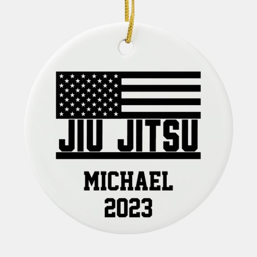 Kerst Jiu Jitsu gepersonaliseerd Keramisch Ornament (Voorkant)