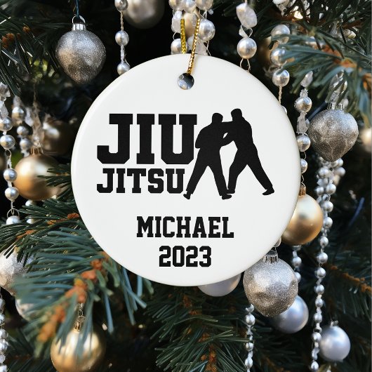 Kerst Jiu Jitsu gepersonaliseerd Keramisch Ornament