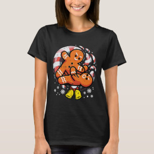 Kerst Jiu Jitsu Gingerbread Xmas Bjj Wrestling T-shirt