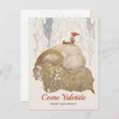 Kerst John Bauer Julbocken Yule geit CC1025 Feestdagenkaart (Voorkant / Achterkant)