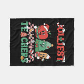 Kerst Jolliest Bunch van Leraren Schattige Groovy  Fleece Deken (Voorkant (Horizontaal))