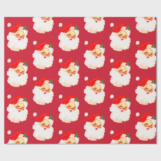 Kerst Jolly Santa Merry Fun Cadeaupapier (Vlak)