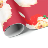 Kerst Jolly Santa Merry Fun Cadeaupapier (Rol Hoek)