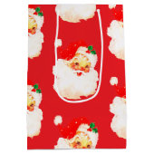 Kerst Jolly Santa Merry Fun Medium Cadeauzakje (Achterkant)