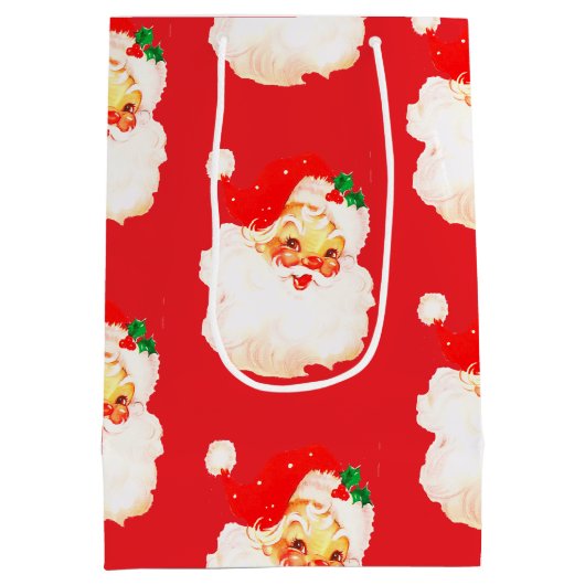 Kerst Jolly Santa Merry Fun Medium Cadeauzakje (Achterkant)