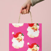 Kerst Jolly Santa Merry Roze Plezier Medium Cadeauzakje