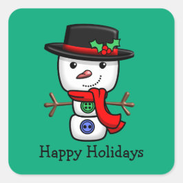 Kerst Jolly Snowman Stickers