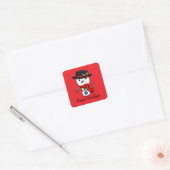 Kerst Jolly Snowman Stickers (Envelop)