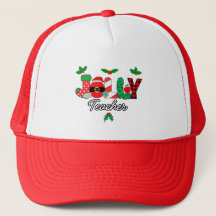 Kerst Jolly Teacher Trucker Hat