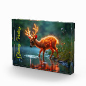 Kerst jonge herten stroom magische lichten fotoblokken (Rechts)