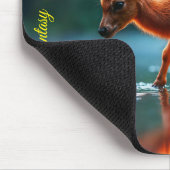 Kerst jonge herten stroom magische lichten muismat (Hoek)