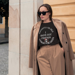 Kerst jongens op zoek naar de kerstman t-shirt