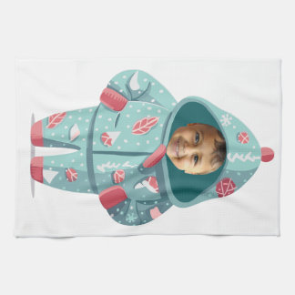 Kerst Jongensgezicht Gepersonaliseerd Theedoek
