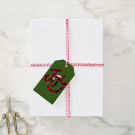 Kerst Joy Buffalo Plaid Cadeaulabel
