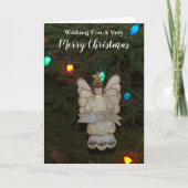 Kerst Joy Engel Boom Lights Feestdagen Kaart (Voorkant)