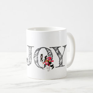 Kerst JOY Hond Hulst Strik Feestelijke Vakantie Pr Koffiemok