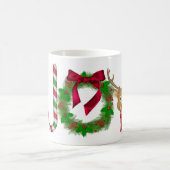 Kerst JOY krans en rendieren Koffiemok (Center)