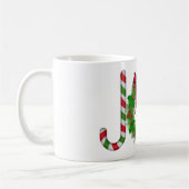 Kerst JOY krans en rendieren Koffiemok (Links)