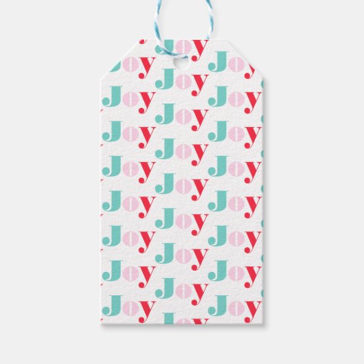 Kerst Joy typografie Cadeaulabel (Voorkant)