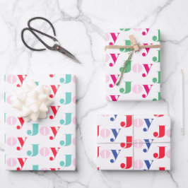 Kerst Joy typografie Inpakpapier Vel
