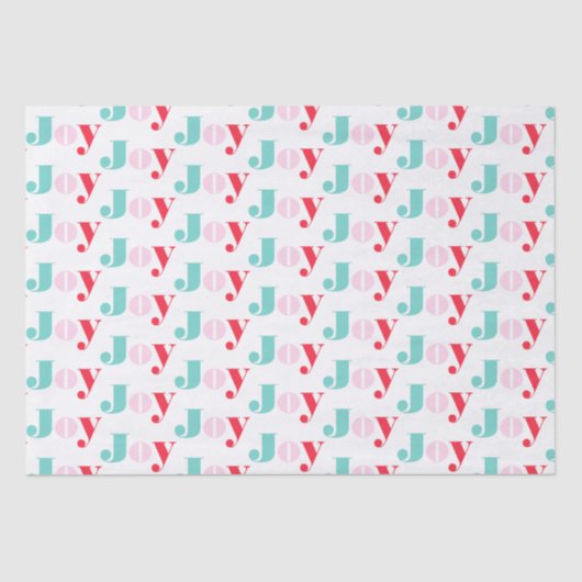 Kerst Joy typografie Tissuepapier (Voorkant)