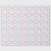 Kerst JOYFUL Waterverf Pastel Cadeaupapier (Vlak)