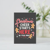 Kerst juichen begint hier geestelijke gezondheid b kaart (Staand voorkant)